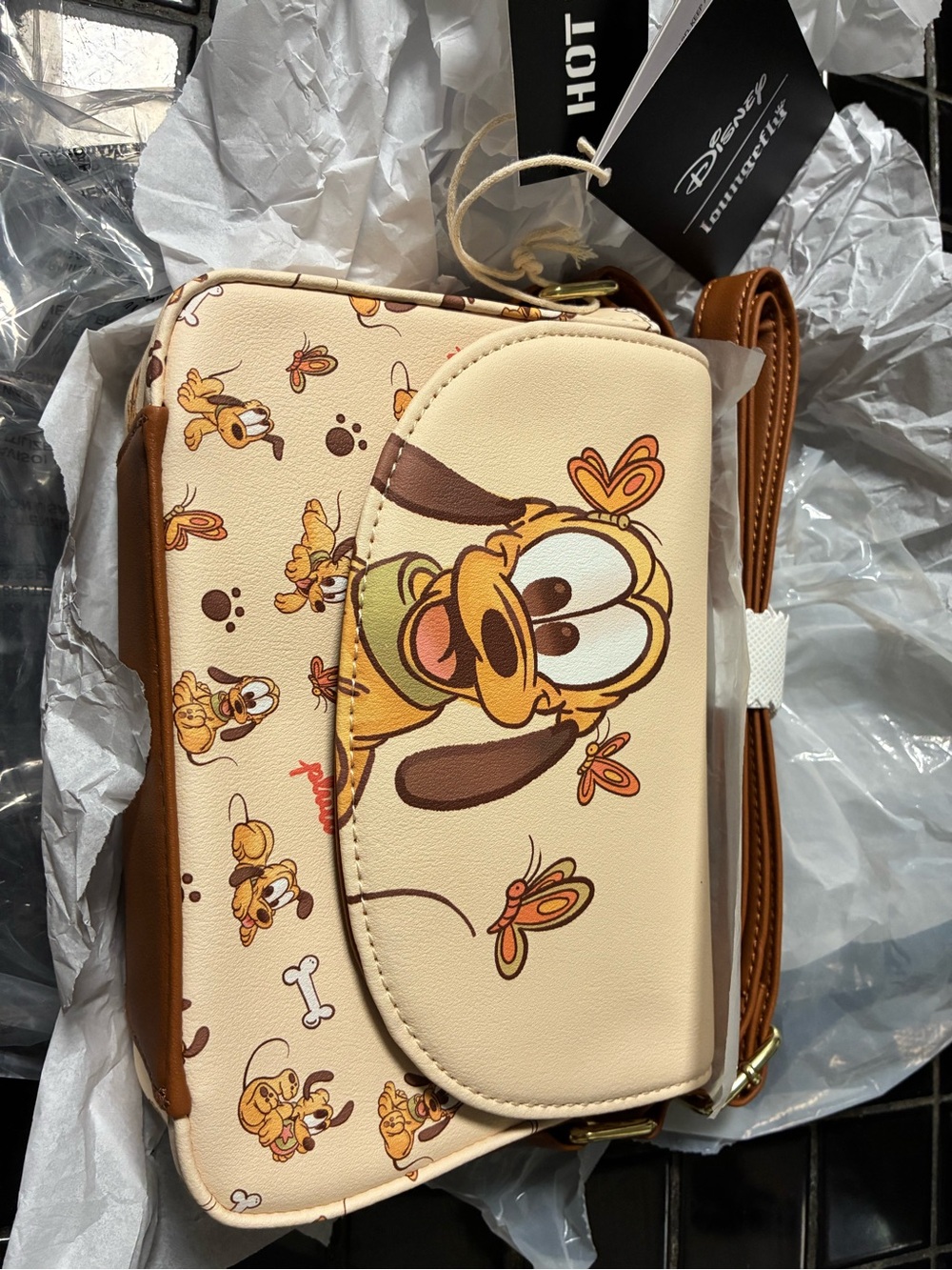 Disney Loungefly Pluto Crossbody Bag